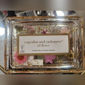 Cupcakes and Cashmere Pressed Flowers Jewelry Tray